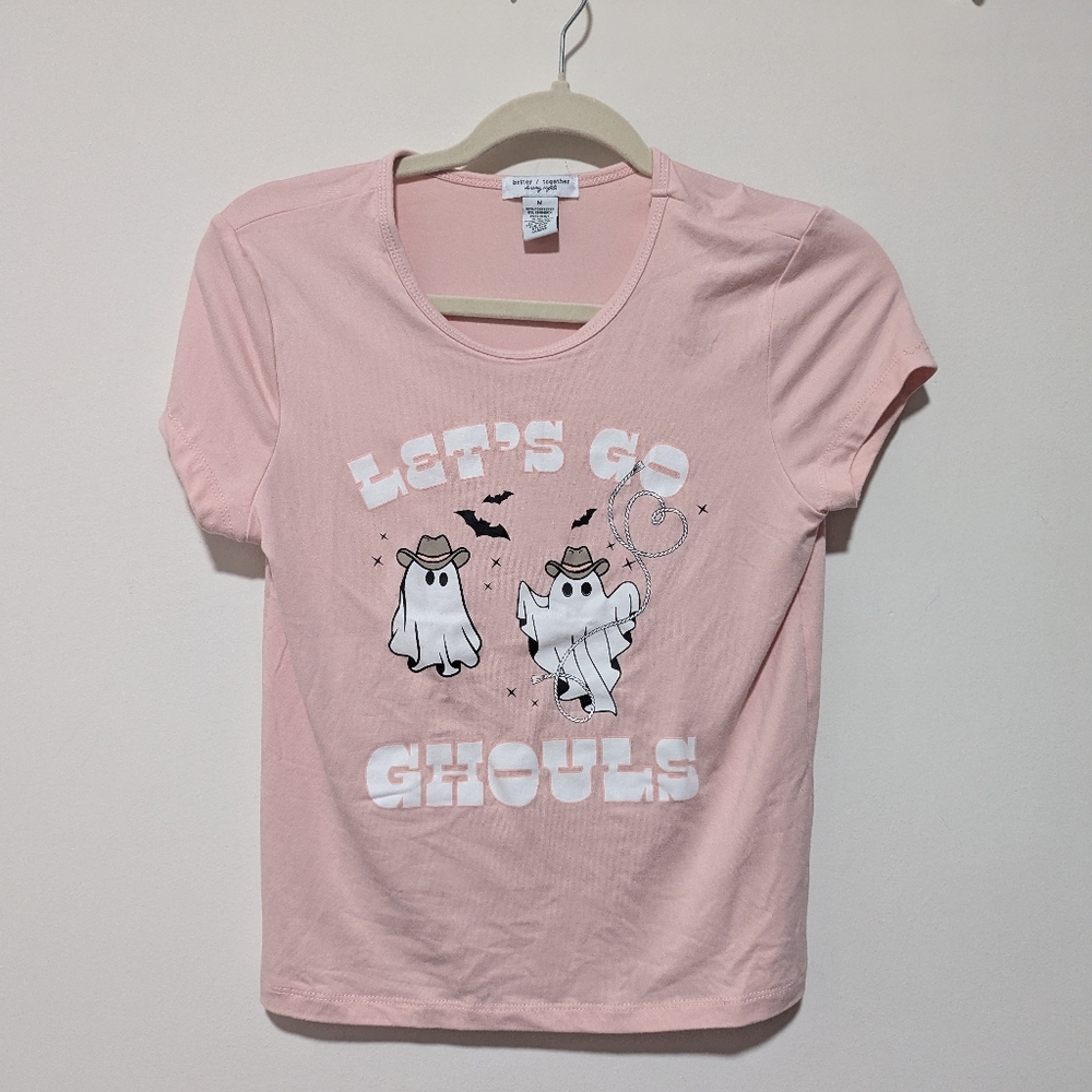Pink Short Sleeve Tee with Playful Graphic